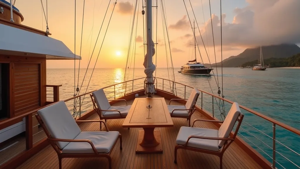 Motor Yacht vs Sailing Yacht in Raja Ampat