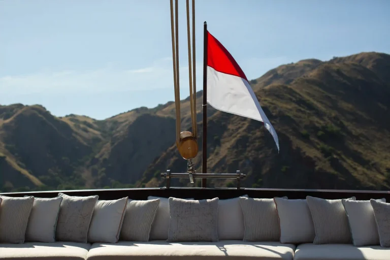 Main deck of a private charter phinisi